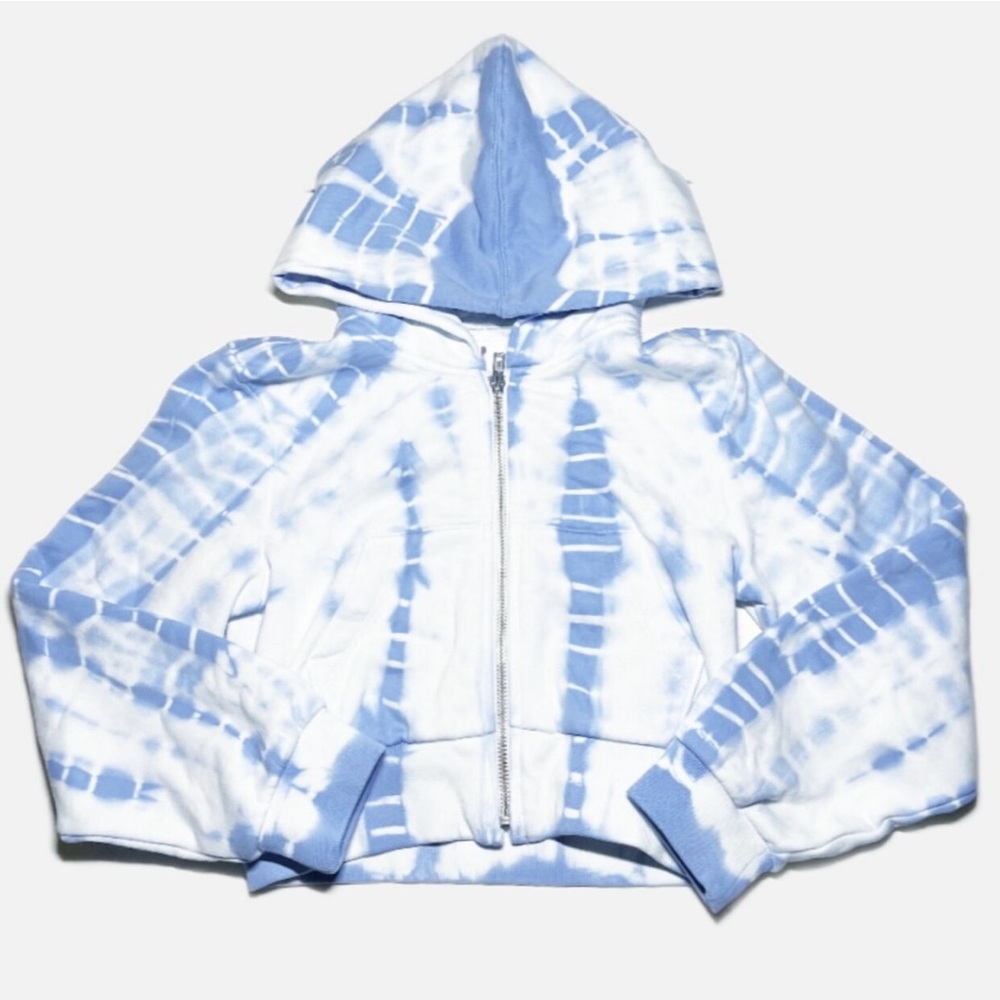NWT Gap Tie Dye blue/white Girls Hoodie-sz. 8
